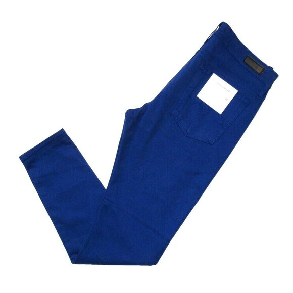 NWT Adriano Goldschmied AG Farrah Skinny Ankle in Egyptian Blue Sateen Pants 30 - Picture 6 of 6